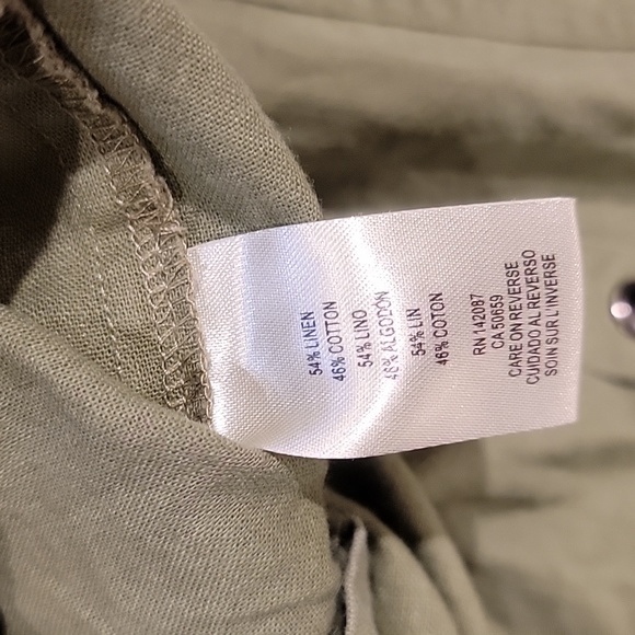 Sage Green Linen Dress - Picture 3 of 4